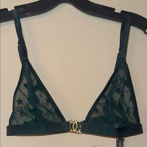 Victoria's Secret Green Satin Bra